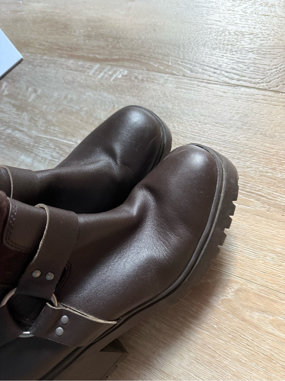 Blondo Rebel Waterproof genuine leather moto Boots brown size 11 - Picture 5 of 6